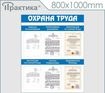 С101Стенд охрана труда (800х1000 мм, пластик ПВХ 3мм, Прямая печать на пластик) - Стенды - Стенды по охране труда - ohrana.inoy.org